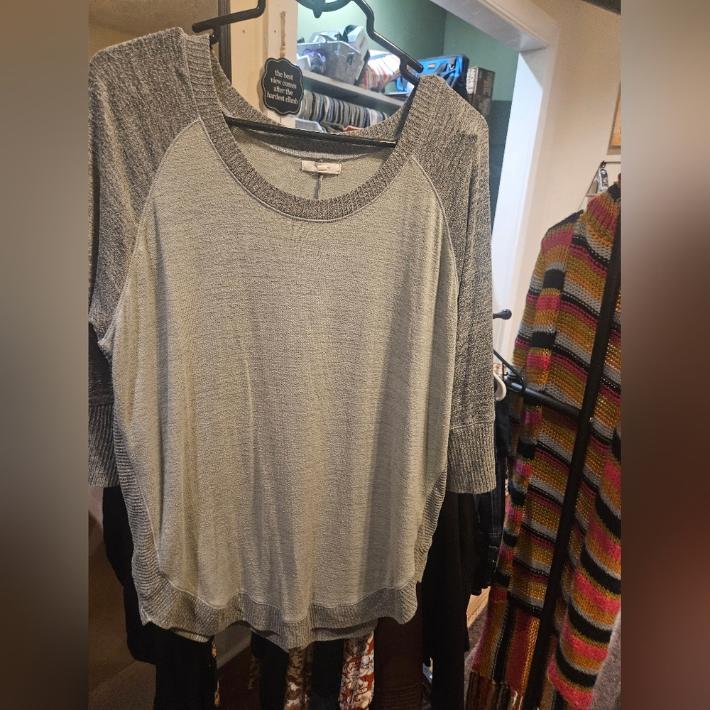 Maurices Green and Light Green Sweater